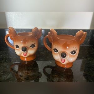 Pottery Barn Cheeky Reindeer Mug Set